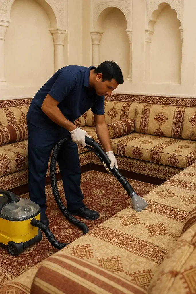 أفضل شركة تنظيف مجالس في أبوظبي – تنظيف مجالس بالبخار – المزن كلين