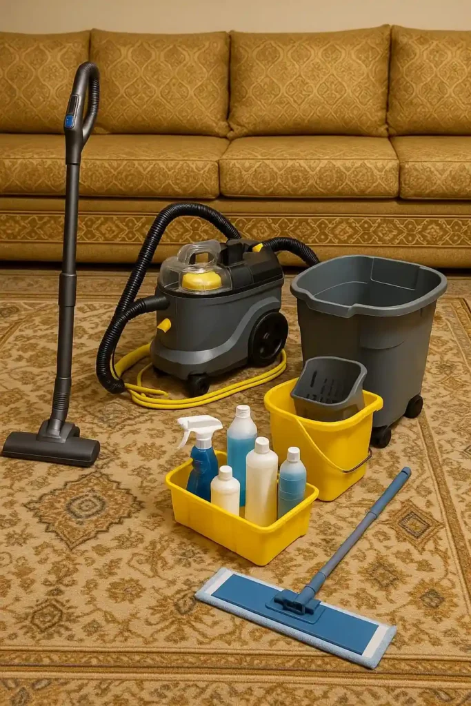  أفضل شركة تنظيف مجالس في العين – شركة المزن كلين – معدات تنظيف حديثة