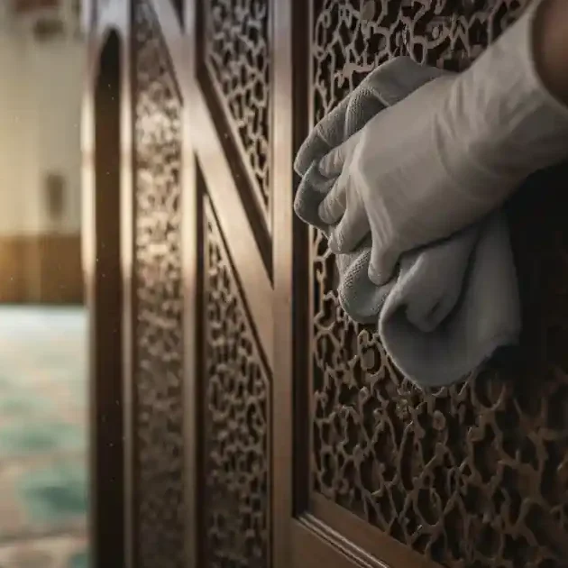 "شركة تنظيف مساجد المزن كلين تستخدم أحدث المعدات لضمان تنظيف شامل وصحي للمساجد في الإمارات."